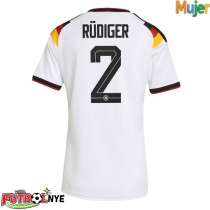 Camiseta Alemania Antonio Rudiger #2 Primera Equipación para mujer Mundial 2026 manga corta